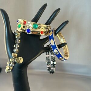 Bracelets. Lot of 4 Football, blessed, and jeweled